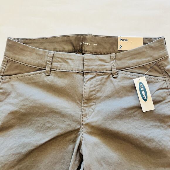 Old Navy Women Pixie Ankle Pants Cotton Dark Wash Heather Gray Size 2 (A0127) - Picture 2 of 6